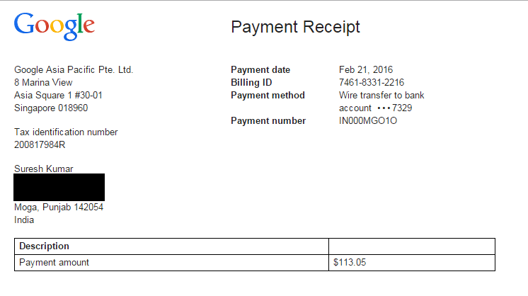 My Adsense Journey- How I Got Paid First Adsense Payment of $113