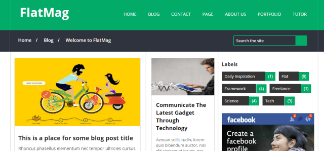 Flat Mag Fast loading responsive blogger template Flat Mag Fast loading blogger template